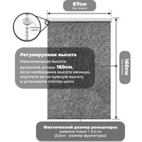 Рулонные шторы Sundays Home LM 97-24 67х160 (темно-серый)