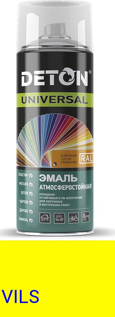 

Эмаль Deton Universal Алкидная атмосферостойкая RAL 1028 0.52 л (желтый)