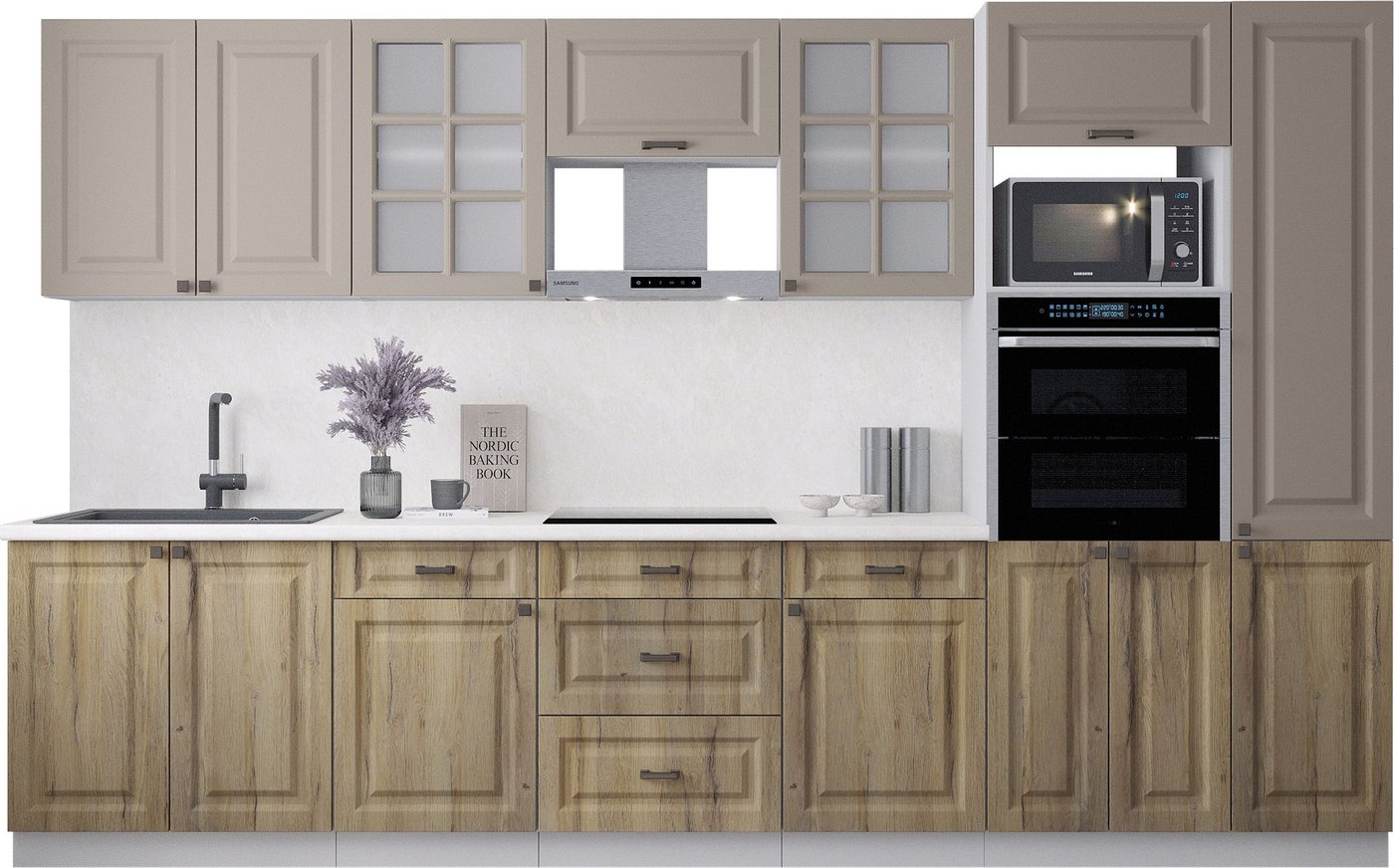 

Готовая кухня Интерлиния Мила Деко 3.4 (дуб вотан/луна/опал светлый)