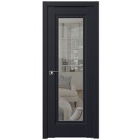 Межкомнатная дверь ProfilDoors 2.35U L 80x200 (черный матовый, стекло прозрачное)