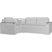 Угловой диван Лига диванов Комфорт 27923 (левый, экокожа, белый)