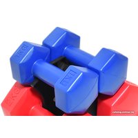 Гантельный ряд Atlas Sport Fitnes Composit 12 кг с подставкой (2x1кг+2x2кг+2x3кг)