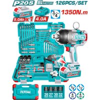 Гайковерт Total THKTHP31262 (с 1-им АКБ, кейс, набор инструментов)