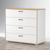 Комод Интерлиния SC-4Ш (дуб золотой-белый платинум)