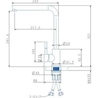 Кухонная мойка ARFEKA ECO AR 600*500 + cмеситель ISIS SATIN