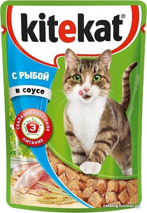 Пресервы Kitekat с рыбой в соусе 85 г