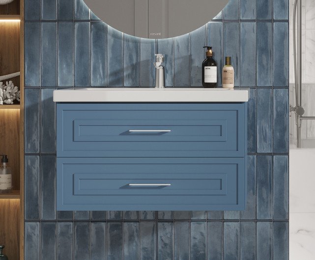 

Cersanit Тумба под умывальник Classic 80 69091 (голубой матовый)