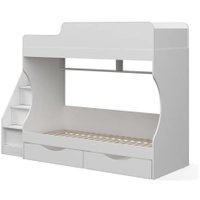Двухъярусная кровать Можга Капризун 6 с ящиками Р443 (белый)