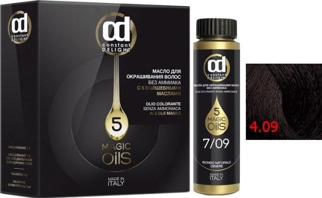

Масло для окрашивания Constant Delight Olio-Colorante без аммиака 4.09 горький шоколад