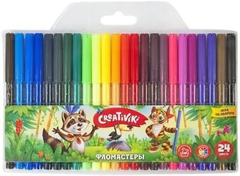 Фломастеры Creativiki ФЛВ24КР (24 цвета)