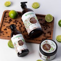  Synergetic Скраб для тела Кофейный Тонус и упругость Кофе и зеленый лайм 300 мл