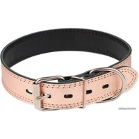 Ошейник Дарэленд простроченный 2х-слойный 35 мм 51-61 см (розовое золото)