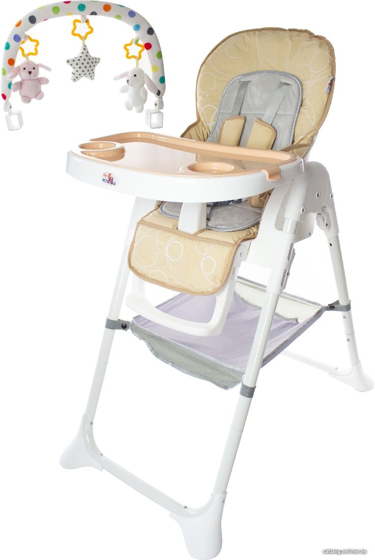 Высокий стульчик ForKiddy Cosmo Comfort Toys 3+ (бежевый)