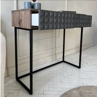 Консольный стол Shtabe Simple 7011 эко (графит/дуб веллингтон/черный)