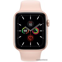 Умные часы Apple Watch Series 5 44 мм (алюминий золотистый/розовый песок)