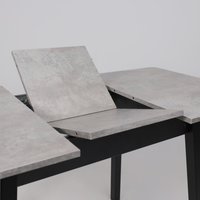 Кухонный стол Мамадома Tirk radial-94 раздвижной 94-126х64 (серый сланец/черный)