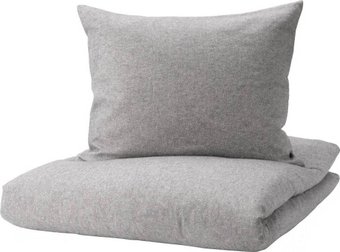 2-спальный комплект постельного белья Swed House Калидароса 88800605 (темно-серый/белый)