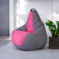 Кресло-мешок Mio Tesoro Груша Kombo XXL GF-130x85-SF (серый/фуксия)