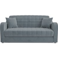 Диван Мебель-АРС Аккордеон Барон №4 ППУ 180x200 (велюр серый/синий HB-178/26)