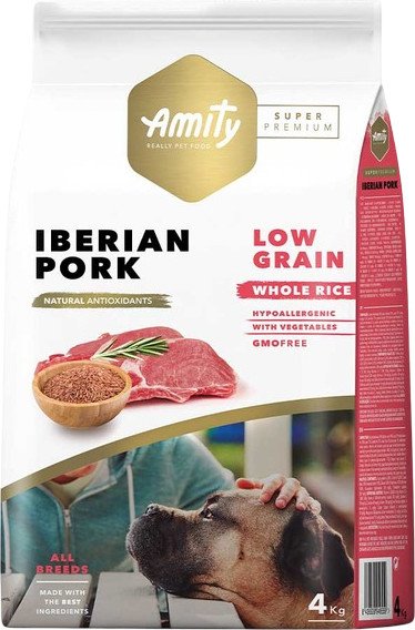 

Сухой корм для собак Amity Super Premium с иберийской свининой 4 кг