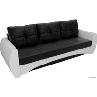 Диван Лига диванов Сатурн 101040 (экокожа, черный/белый)