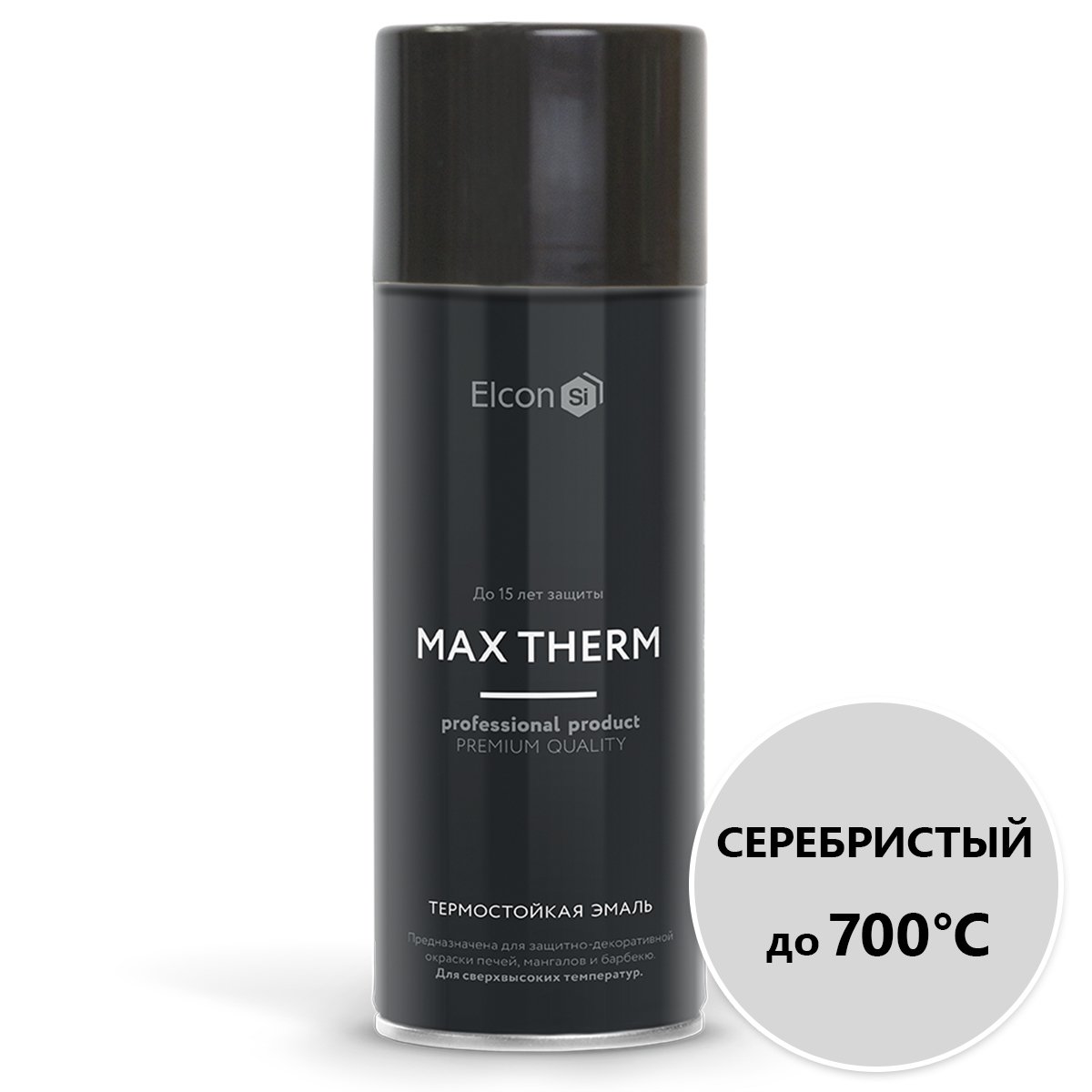 

Эмаль Elcon Термостойкая до 700C 0.52 л (аэрозоль, серебристый)