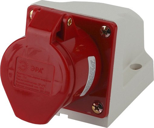 Розетка промышленная ЭРА 114 3Р+РЕ 16А 380В IP44 Б0032875