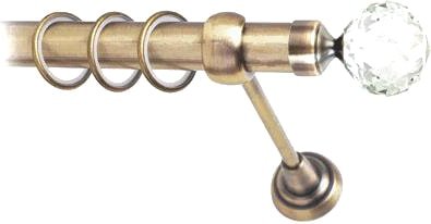 

Карниз для штор Lm Decor Кристалл (антик, гладкая, 3м 16мм, 1 ряд)
