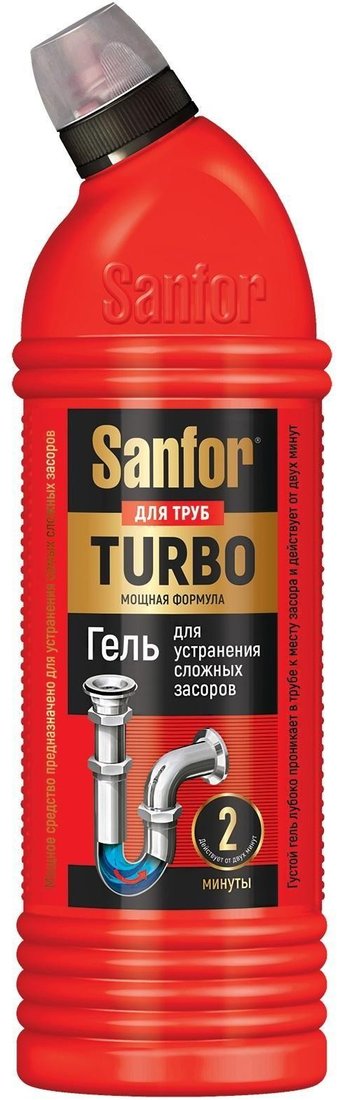 

Средство для труб Sanfor для прочистки канализационных труб 1 л