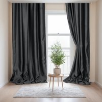 Комплект штор Mio Tesoro Блэкаут 200x260 + Гардина 500x260 (черный/белый)