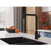 Смеситель Cersanit Como однорычажный с п-образным изливом 68246 (черный)