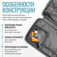 Чемодан-спиннер DoubleW Nexo (M, светло-голубой)