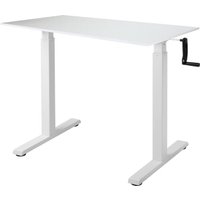 Стол ErgoSmart Manual Desk Compact 1200x650x25 мм (альпийский белый/белый)