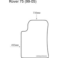 Коврик для салона авто Alicosta Rover 75 99-05 (водитель, ЭВА 6-уг, бежевый)