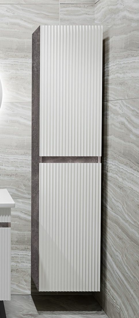 

Runo Шкаф-пенал для ванной Модена (подвесной, железный камень)