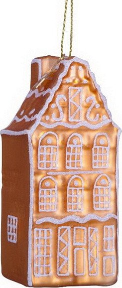 

Елочная игрушка Vondels Амстердамский пряничный домик 3212830090015 (золотой)