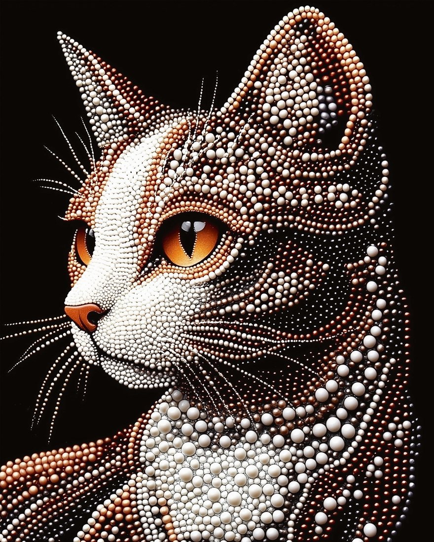 

Алмазная мозаика Феникс+ Жемчужная кошка 71448