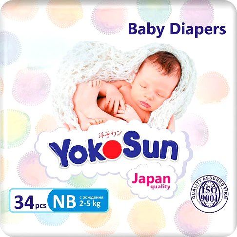 

Подгузники YokoSun NB 2-5 кг (34 шт)