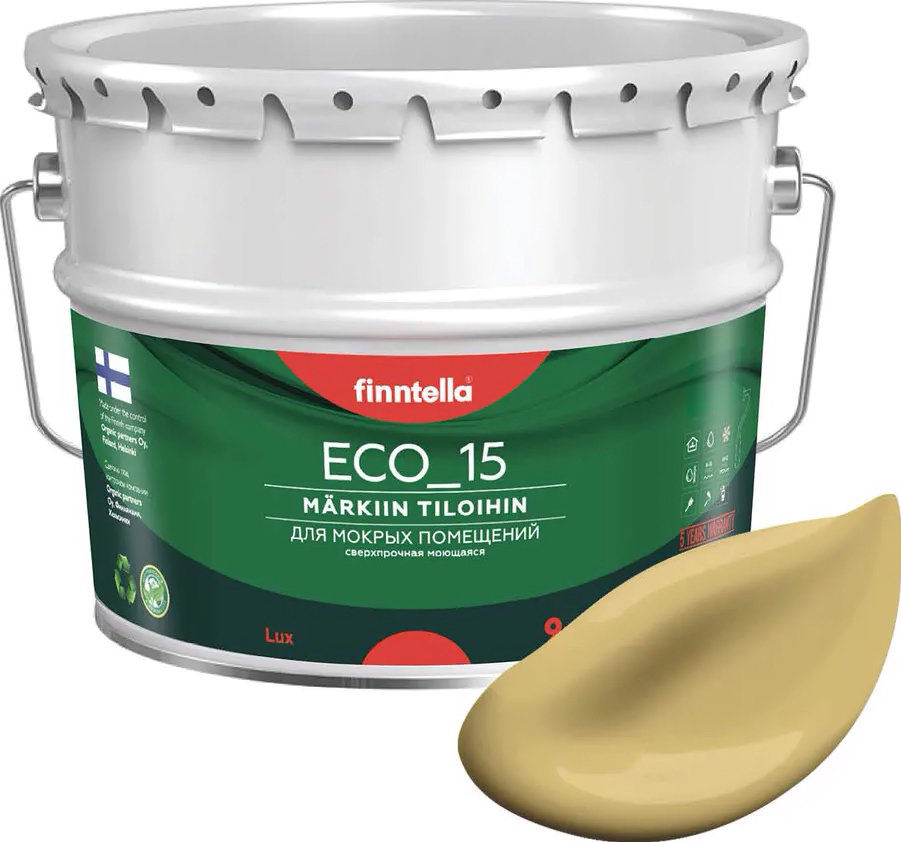 

Краска Finntella Eco 15 Syksy F-10-1-9-FL117 9 л (приглушенный желтый)