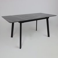 Кухонный стол Алвест AV 1209 120-160х80 (черный тунис /черный)