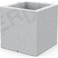 Кашпо Berkano Quarter 40 (белый гранит)