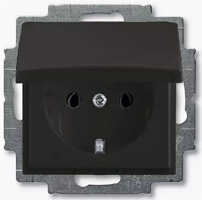 

Розетка ABB Basic 55 2018-0-1499 (шато-черный)