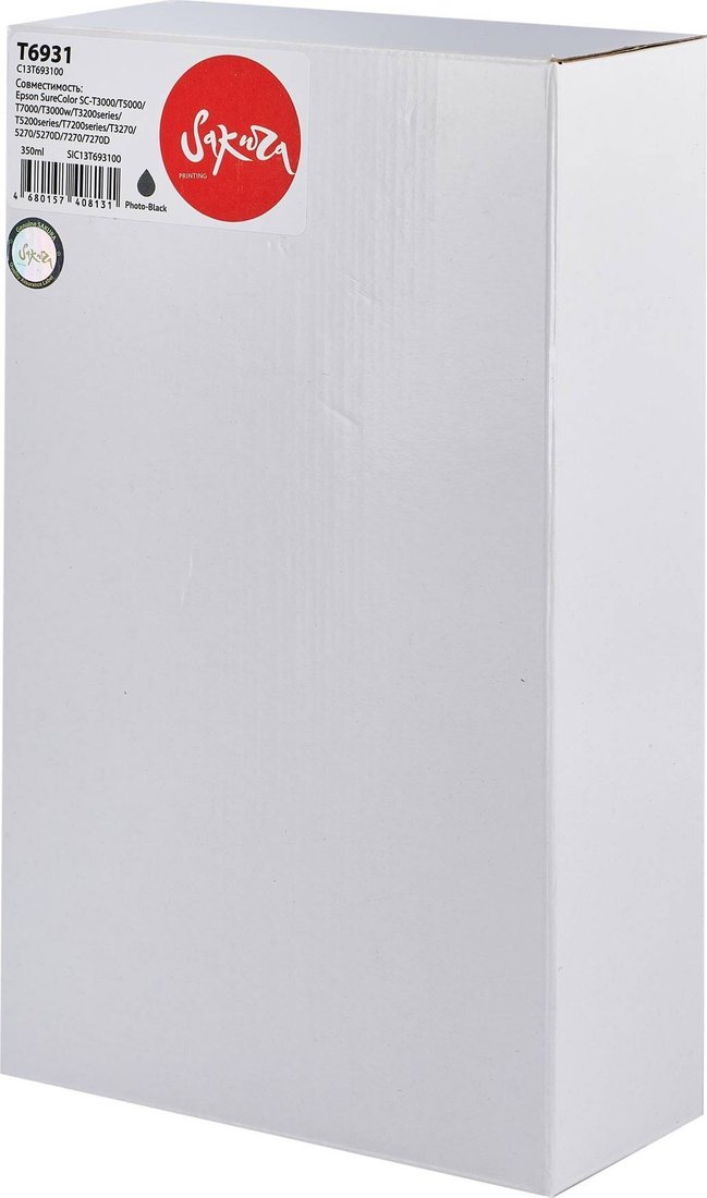 

Картридж Sakura Printing SIC13T693100 (аналог Epson T6931 Photo Black)