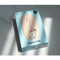 Мышь Logitech M350 Pebble Line Friends Cony (розовый)
