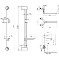 Комплект смесителей Rubineta Uno-12/C + Uno-18 + Varianta-Delta 625002