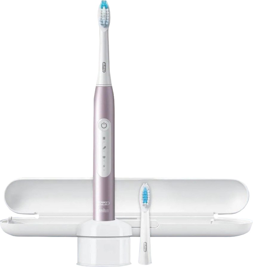 

Электрическая зубная щетка Oral-B Pulsonic Slim Luxe 4500 с кейсом S411.526.3X (розовое золото)