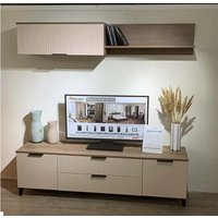 Полка MLK Тоскана (900) с гор.дв. (Дуб табачный/Бисквит)