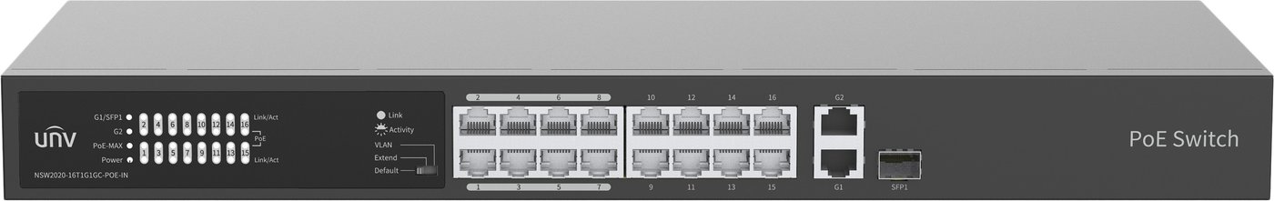 Неуправляемый коммутатор Uniview NSW2020-16T1GT1GC-POE-IN