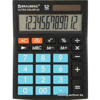 Бухгалтерский калькулятор BRAUBERG Ultra Color-12-BKBU 250497 (черный/голубой)