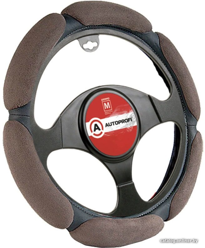 Оплетка на руль Autoprofi SP-5026 D.GY (M) (темно-серый)